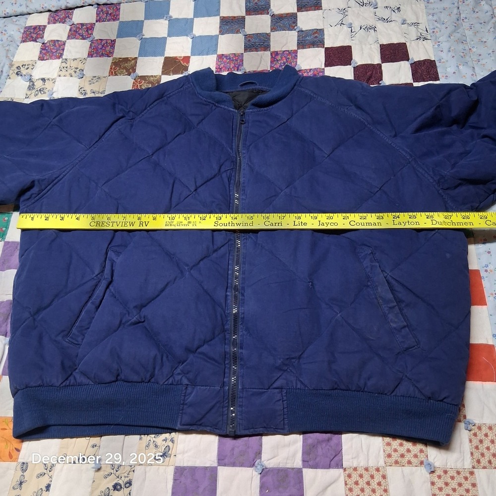 Vintage Dutch Harbor Gear DHG Down Quilted Puffer Jacket Size XL Blue - Picture 5 of 10
